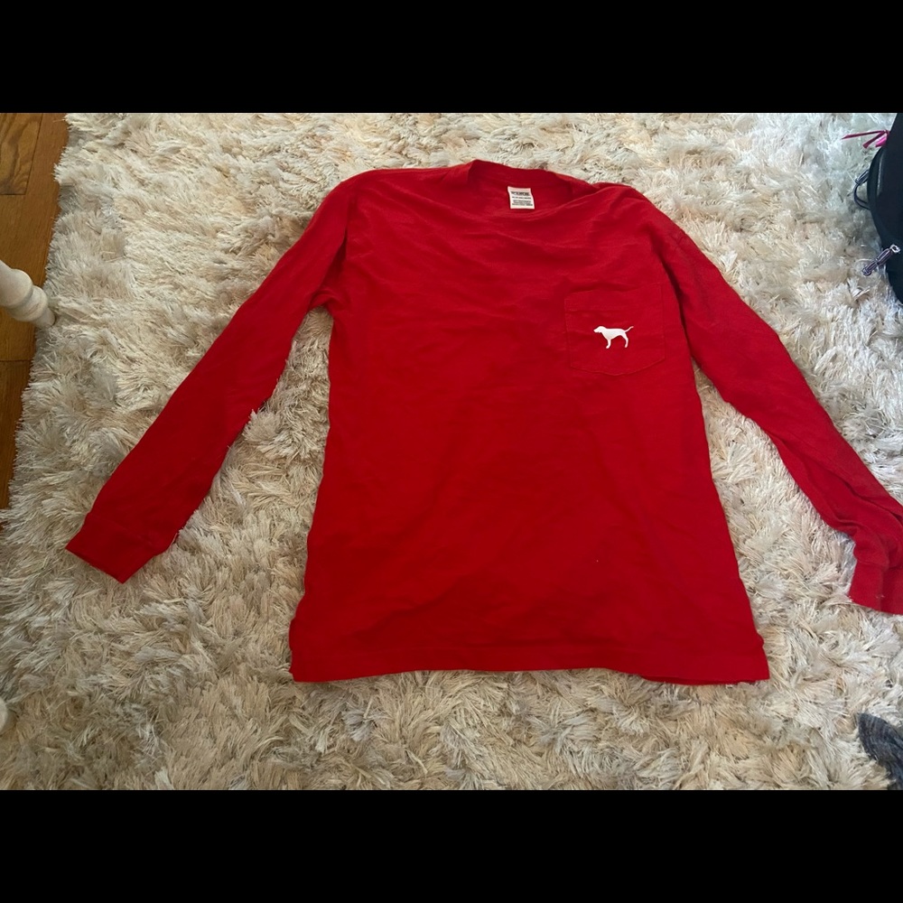 Victoria’s Secret pink red long sleeve
